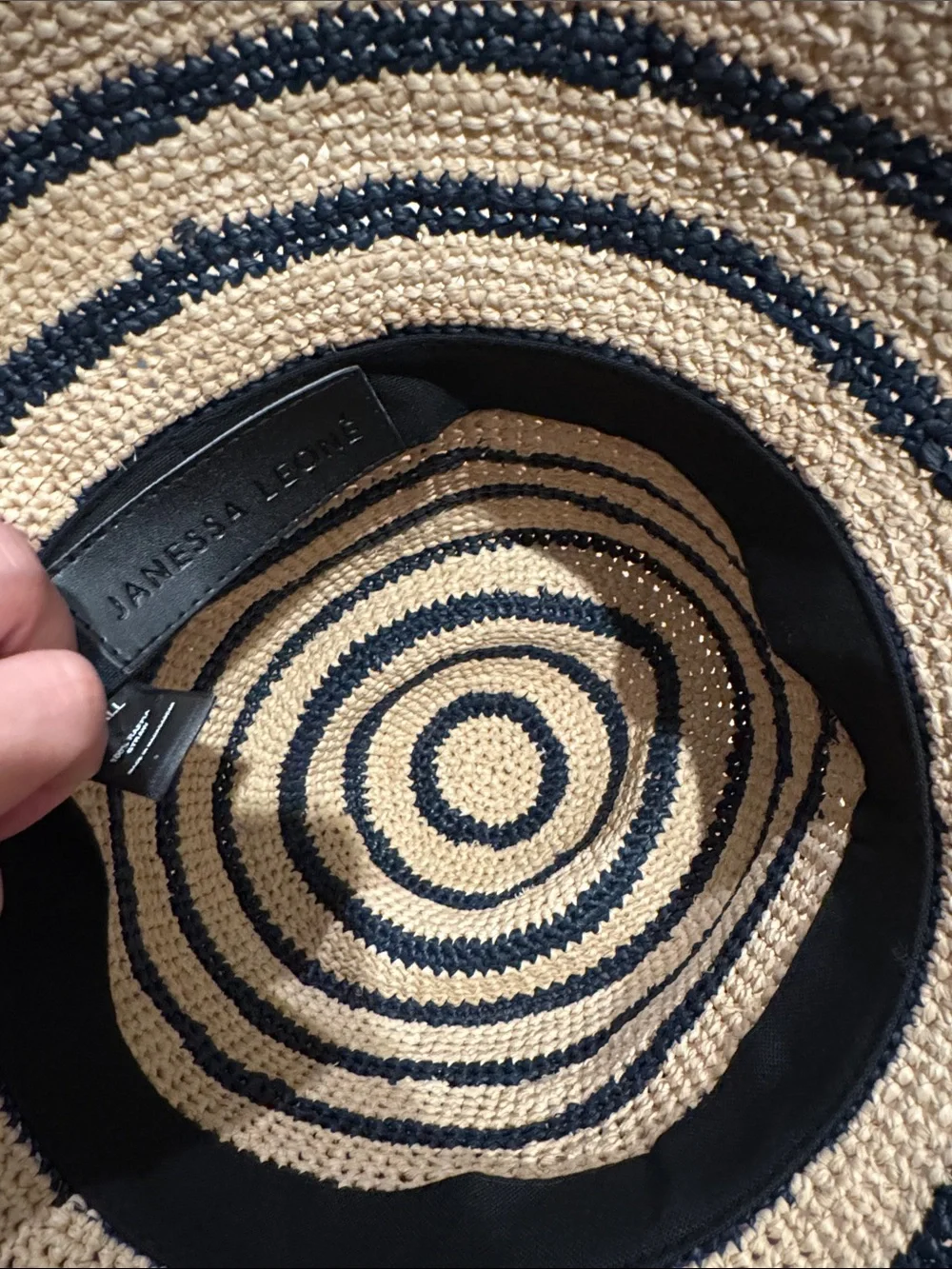 Janessa Leone Felix Crochet Raffia Bucket Hat